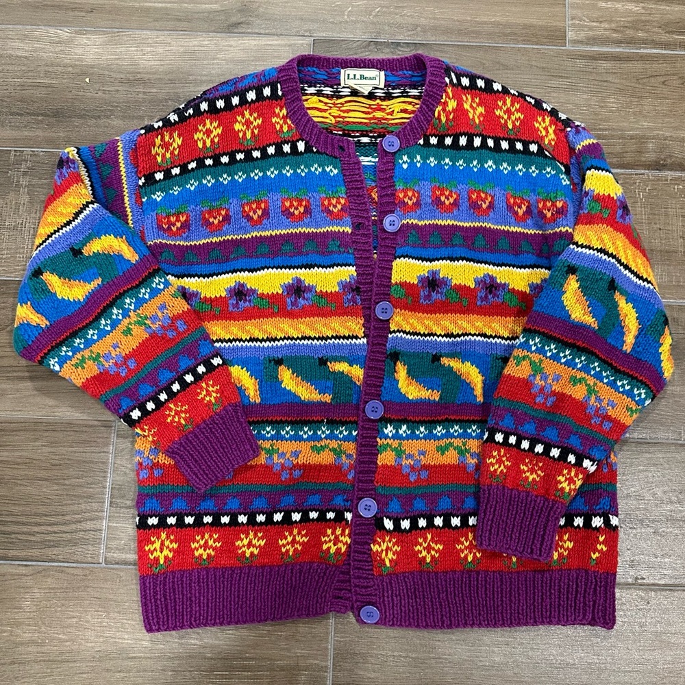 L.L. Bean multicolor vintage sweater size medium